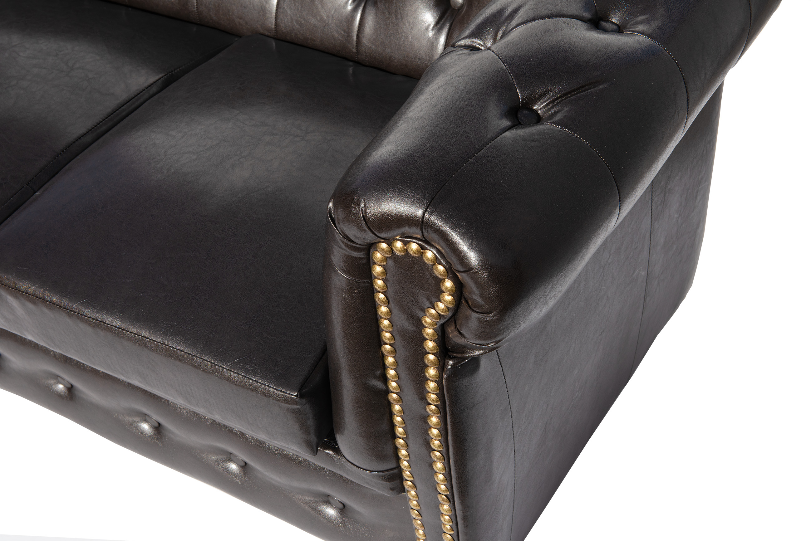 Sofa CHESTERFIELD 3-Sitzer Vintage Black 