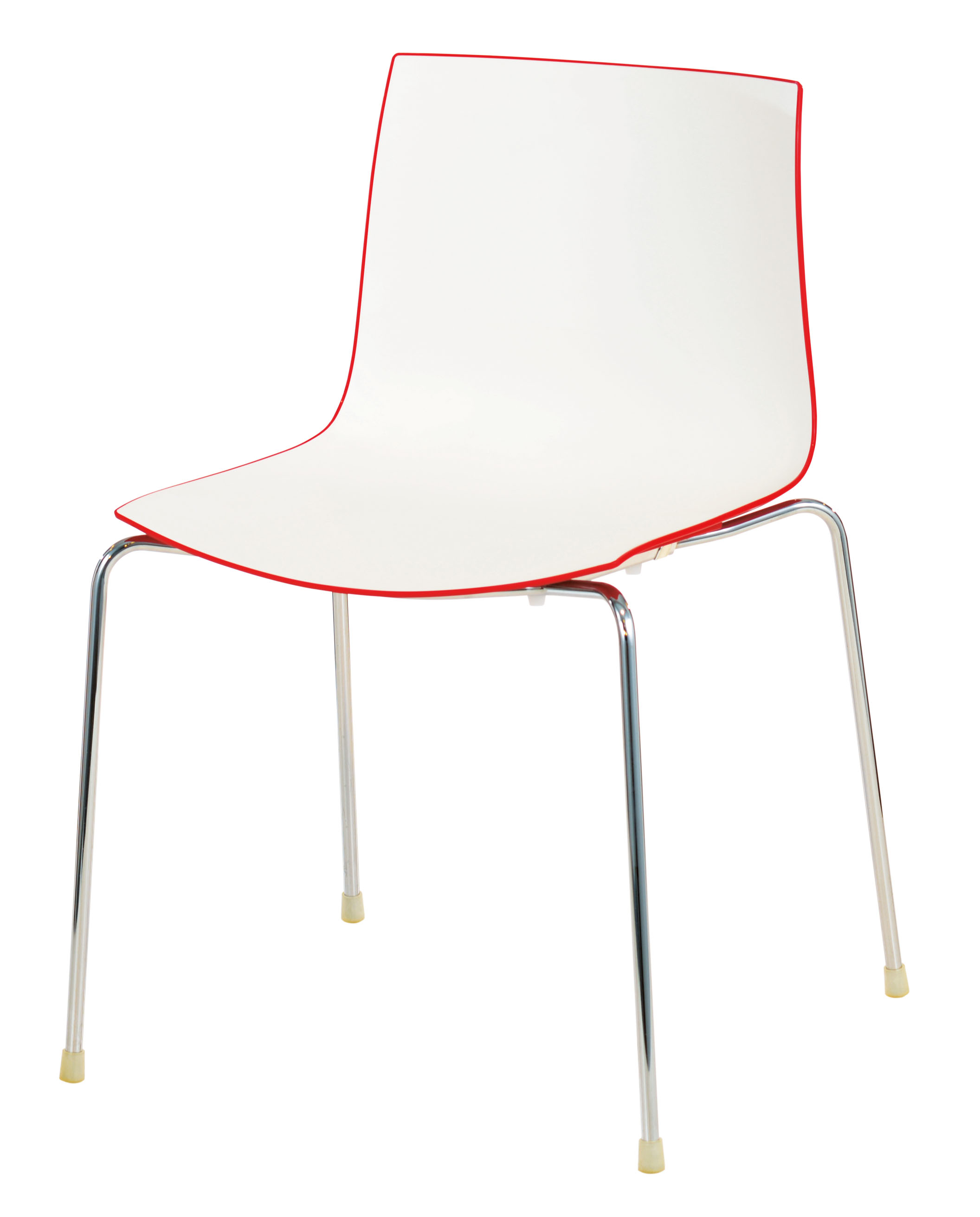 Designer-Stuhl Catifa 46: Filigran für Indoor & Outdoor (Arper, Lievore Altherr Molina, 2-farbig, kombinierbar per Reihenverbinder, stapelbar)
