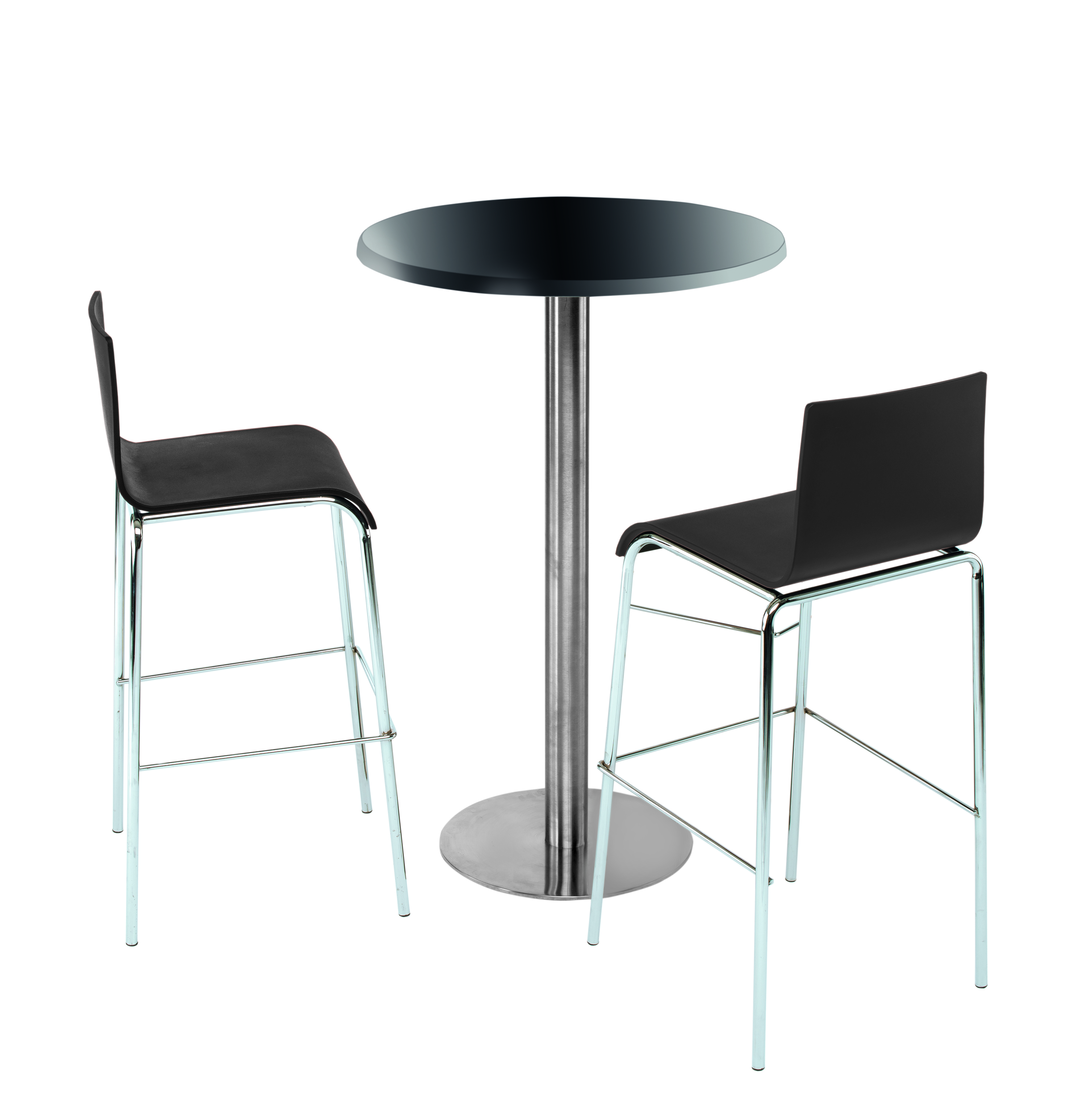 LUNA Barhocker (schwarz, weiß) - Barstühle / Tresenstühle, elegant & MEGA-reduziert (Kunststoff, Metall verchromt)